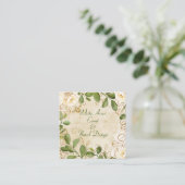 バラと観葉額正方形の名刺 スクエア名刺 (スタンド正面)