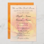 バラと詩結婚の 招待状 (正面/裏面)