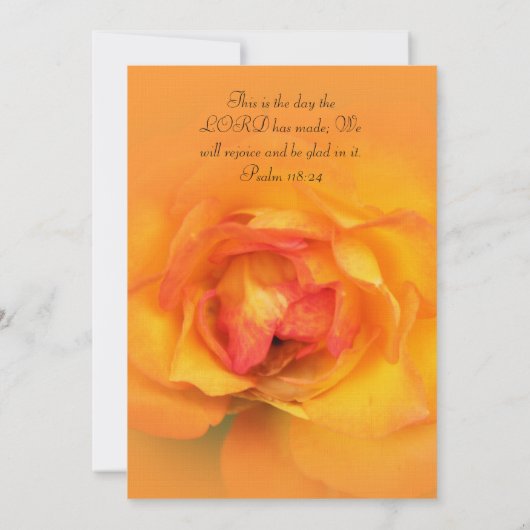 バラと詩結婚の 招待状 (裏面)