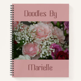 バラと赤ちゃんの息のスケッチブック ノートブック