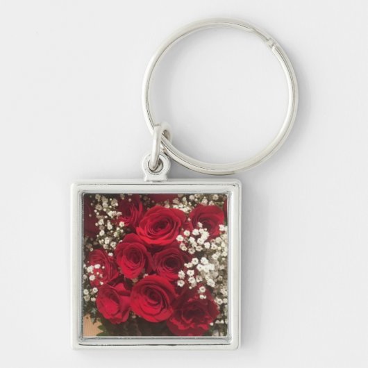 バラと赤ちゃんの息 キーホルダー (正面)