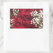 バラと赤ちゃんの息 長方形シール (バッグ)