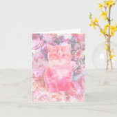 バラと逆クロスキットンカード カード (黄色い花)