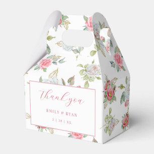 バラと金ゴールドを彫葉りた フェイバーボックス