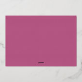 バラと金ゴールドシンプルスクリプト母の日ブランチ 箔招待状 (裏面)