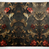 バラと金ゴールドスウィート16パーティの招待状 三つ折り招待状 (内部中)