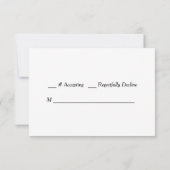 バラと金ゴールドフレームウェディングRSVP 出欠カード (裏面)