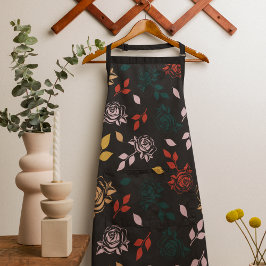 バラと離れパターン エプロン