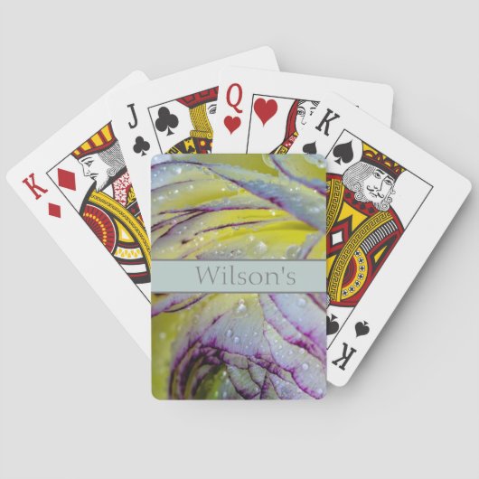 バラと雨のクラシックトランプ トランプ (裏面)