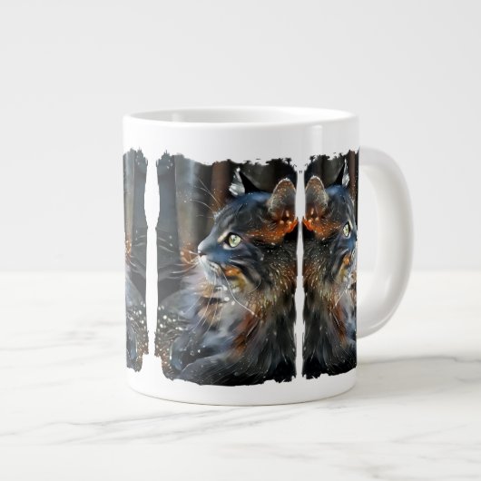 バラと魔法の光 ジャンボコーヒーマグカップ (正面右)