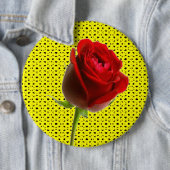 バラと黄色 缶バッジ (インサイチュ)