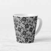 バラと黒レースのラテマグ カフェラテマグ (右アングル)