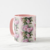 バラと(昆虫)マルハナバチby Paul de Longpre マグカップ (正面左)