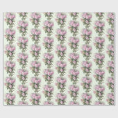 バラと（昆虫）マルハナバチby Paul de Longpre ラッピングペーパー (フラット)