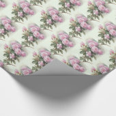 バラと（昆虫）マルハナバチby Paul de Longpre ラッピングペーパー (角)