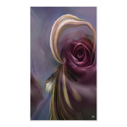 バラとHeaddress Open Editionプリント フォトプリント (正面)