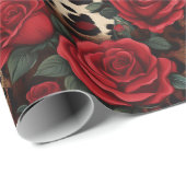 バラとLeopard Print ラッピングペーパー (ロールコーナー)