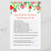 バラどのように良い知っている赤ちゃんシャワーのゲーム (正面)