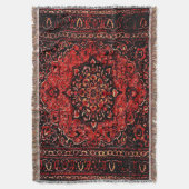 バラによって染められる分野のペルシャ絨毯の一見 スローブランケット (正面縦)