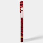 バラに囲まれた赤い背景のゴールデンクラウン Case-Mate iPhoneケース (裏面 / 左)