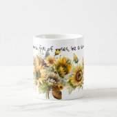 バラに満ちた世界ではヒマワリになる コーヒーマグカップ (中央)