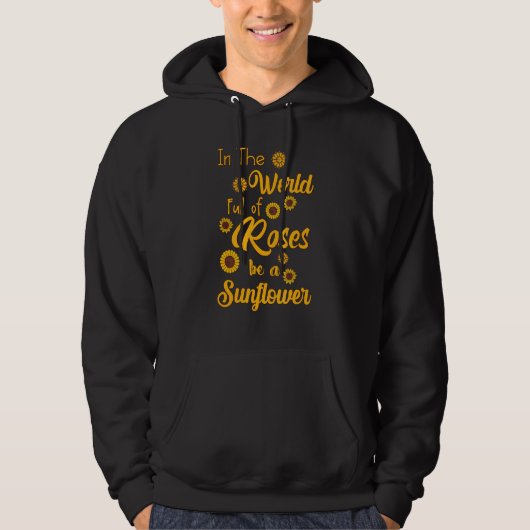 バラに満ちた世界ではヒマワリ引用文Des パーカ (正面)
