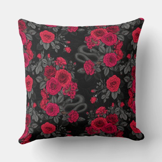 バラに表示 クッション (裏面)