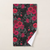 バラに表示 バスタオルセット (ハンドタオル)