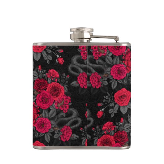 バラに表示 フラスク (裏面)