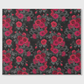 バラに表示 ラッピングペーパー (フラット)