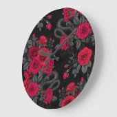 バラに表示 ラージ壁時計 (傾斜)