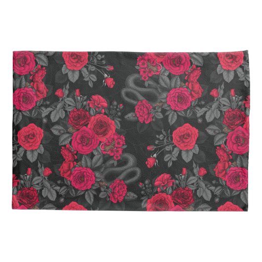 バラに表示 枕カバー (裏面-左)