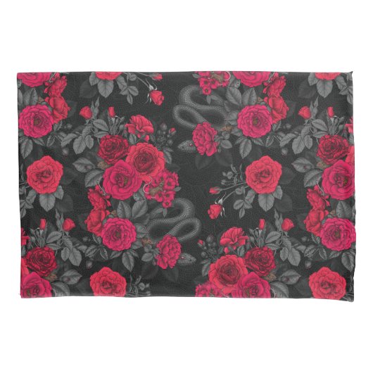 バラに表示 枕カバー (正面左)