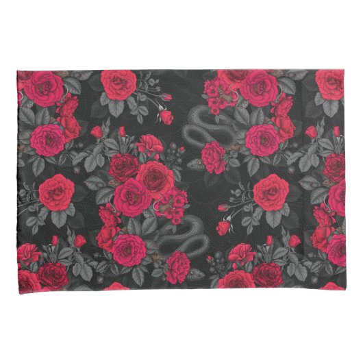 バラに表示 枕カバー (正面右)