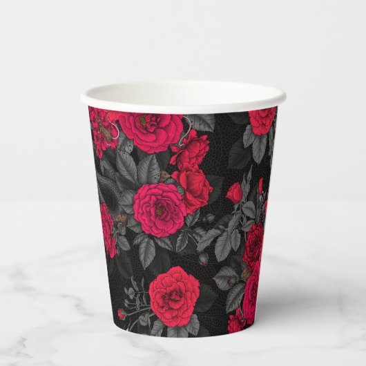 バラに表示 紙コップ (裏面)