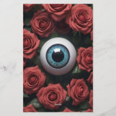 バラに見られる 便箋 (裏面)