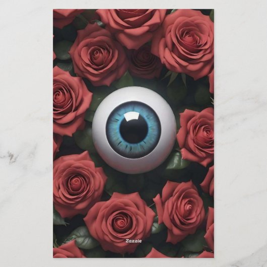 バラに見られる 便箋 (裏面)