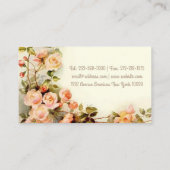 バラのかわいいヴィンテージの束 名刺 (裏面)