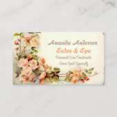 バラのかわいいヴィンテージの束 名刺 (正面)