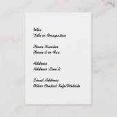 バラのかわいらしい妖精のニンフ 名刺 (裏面)