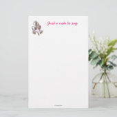 バラのつぼみが付いている文房具 便箋 (スタンド正面)