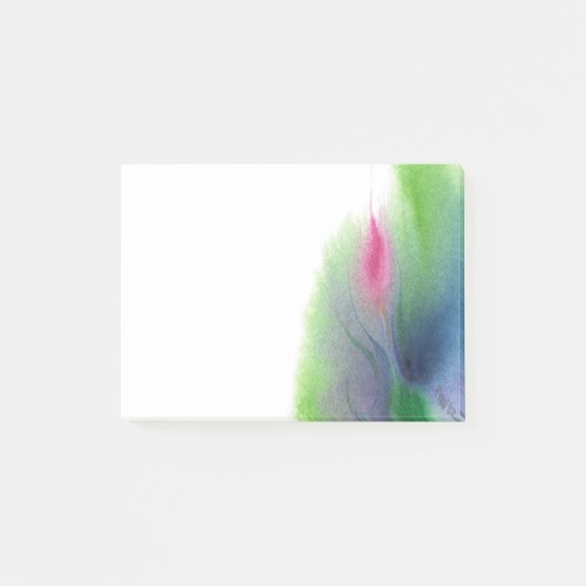 バラのつぼみのノート ポストイット (正面)