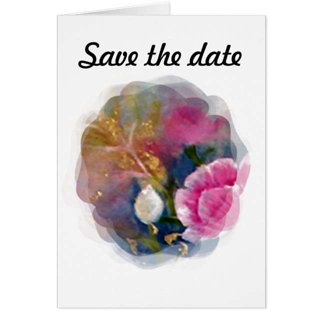 バラのつぼみ SAVE THE DATE (正面)