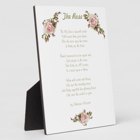 バラのとげの詩の強い女性"火の世界を設定" フォトプラーク (側面)