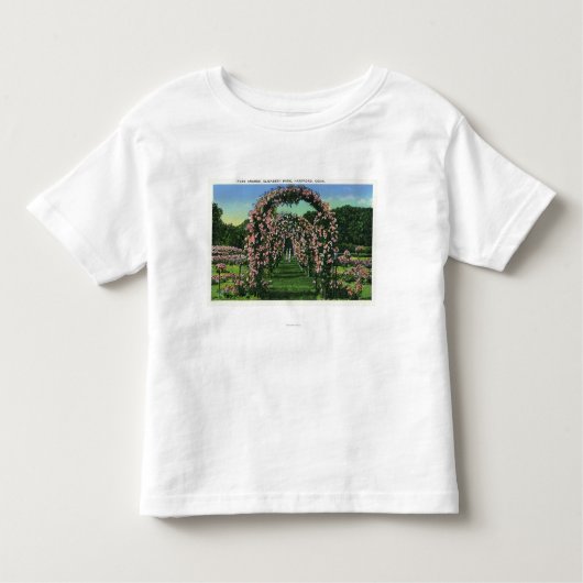 バラのアーチのエリザベス公園の眺め トドラーTシャツ (正面)