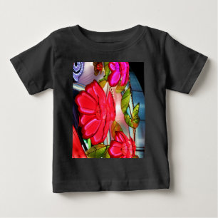 バラのエレガントな電気の輝き ベビーTシャツ