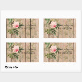 バラのオーリンズベージュ色メイスンジャールとダフォディルス 長方形シール (シート)