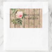 バラのオーリンズベージュ色メイスンジャールとダフォディルス 長方形シール (バッグ)