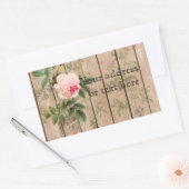 バラのオーリンズベージュ色メイスンジャールとダフォディルス 長方形シール (封筒)