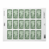 バラのカスタマイズ可能蔵書票 ラベル (フルシート)